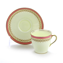 Demitasse Cup & Saucer by Aynsley, China, Pink & Gold