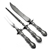 Floral by Wallace, Silverplate Carving Fork, Knife & Sharpener, Roast