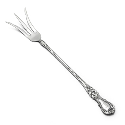 Floral by Wallace, Silverplate Lettuce Fork, Monogram E