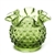 Hobnail Colonial Green by Fenton, Glass Vase, Double Crimped