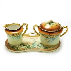 Cream Pitcher, Sugar Bowl & Tray by Haviland, Porcelain