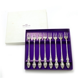 Baroque Rose by 1881 Rogers, Silverplate Cocktail/Seafood Fork, Set of 8