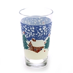 Cabin in The Snow by Tienshan, Glass Tumbler, 16 oz.