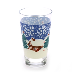 Cabin in The Snow by Tienshan, Glass Tumbler, 16 oz.