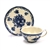 Cup & Saucer by China, Earthenware, Blue Fruit