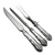 Nenuphar by American Silver Co., Silverplate Carving Fork, Knife & Sharpener, Roast