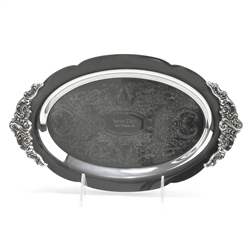 Baroque by Wallace, Silverplate Tray, Small Oval, Cordial, Monogram Norman C. Arlt