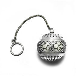 Tea Ball, Silverplate, Reticulated Design