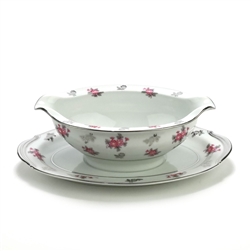 Anita by Noritake, China Gravy Boat, Attached Tray