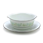 Paula by Noritake, China Gravy Boat, Attached Tray