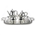 Royal Danish by International, Sterling 5-PC Tea & Coffee Service w/ Tray, Georgian Court Tray