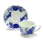 Harvest Blue by Portmeirion, Earthenware Cup & Saucer