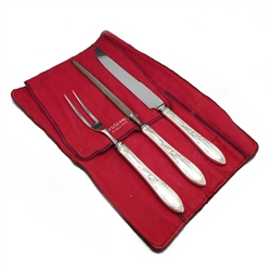 Chateau by Heirloom Plate, Silverplate Carving Fork, Knife & Sharpener, Roast