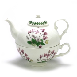 Botanic Garden by Portmeirion, Earthenware Individual Teapot w/ Cup & Lid, Tea for One