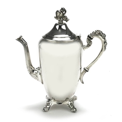 Coffee Pot by Eton, Silverplate, Floral Design