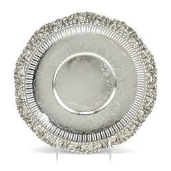 Round Tray, Silverplate, Applied Grapes