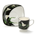 Black Lilies by Sango, China Cup & Saucer