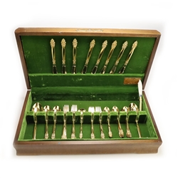 Golden Spanish Crown by Community, Gold Electroplate Flatware Set, 52-PC Set