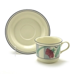 Poppies on Blue Botanical by Lenox, China Cup & Saucer