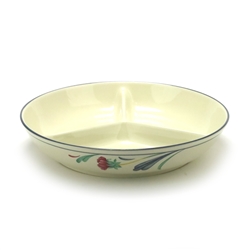 Poppies On Blue by Lenox, Chinastone Relish Dish, 3-Part