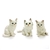 Figurine by Lefton, Porcelain, Persian Cat, Set of 3