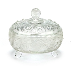 Candy Dish by Avon, Glass, Swirls, Footed