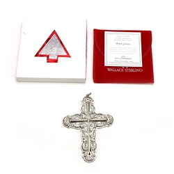 2000 Grande Baroque Cross Sterling Ornament by Wallace