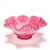 Hobnail Cranberry (Opalescent) by Fenton, Glass Bowl, Crimped