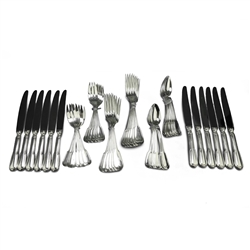 Flatware Set, Silverplate, Fiddle Thread Design, 48 PC Set