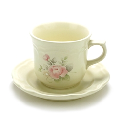 Tea Rose by Pfaltzgraff, Stoneware Cup & Saucer