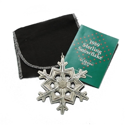 1989 Snowflake Sterling Ornament by Gorham