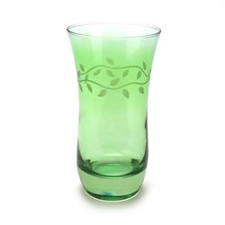 Juice Glass by Libbey, Glass, Green, Etched Leaf Design