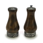 Di Lido by International, Stainless Salt & Pepper Shakers, Wood