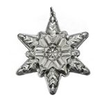 1970 Snowflake Sterling Ornament by Gorham, Monogram Evelyn, Anna….