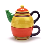 Santa Fe by Pacific Rim, Ceramic Individual Teapot w/ Cup & Lid