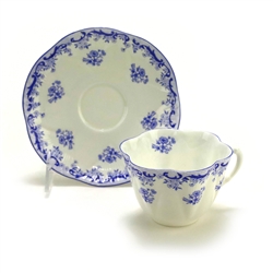 Heavenly Blue by Shelley, China Cup & Saucer, Dainty Shape