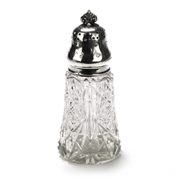 Sugar Shaker by Broadway & Co., Sterling/Glass, Engraved Lid