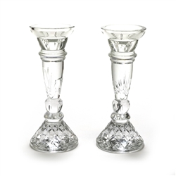 Candlestick Pair, Tall by Royal Limited, Glass, Tulip Design