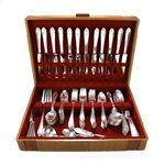 Lovelace by 1847 Rogers, Silverplate Flatware Set, 100 Piece Set, Monogram M