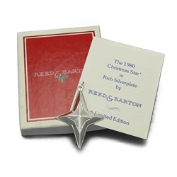 1980 Christmas Star Silverplate Ornament by Reed & Barton