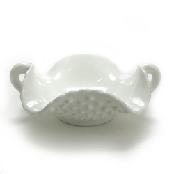 Hobnail Milk Glass by Fenton, Glass Bonbon Dish, Handled