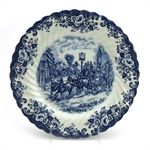 Coaching Scene Blue by Johnson Bro, Ironstone Dinner Plate