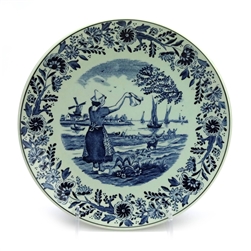Decorators Plate by Boch, Porcelain, Delft, Holland Scene
