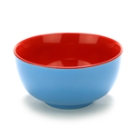 Gourmet Basics by Mikasa, Porcelain Soup/Cereal Bowl, Red/Blue