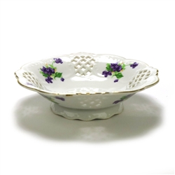 Sweet Violets by Norcrest, China Compote, Scalloped
