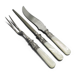 Pearl Handle by Wm. A. Rogers Carving Fork, Knife & Sharpener, Steak