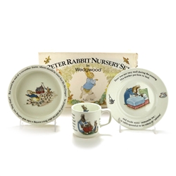 Peter Rabbit by Wedgwood, Stoneware Child's Cup, Bowl & Plate