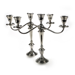 Puritan by Gorham, Silverplate Candelabrum Pair, 3-Branch