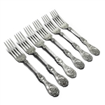 Glenrose by William A. Rogers, Silverplate Dinner Fork, Set of 6