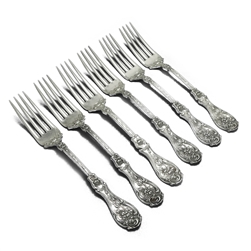 Glenrose by William A. Rogers, Silverplate Dinner Fork, Set of 6